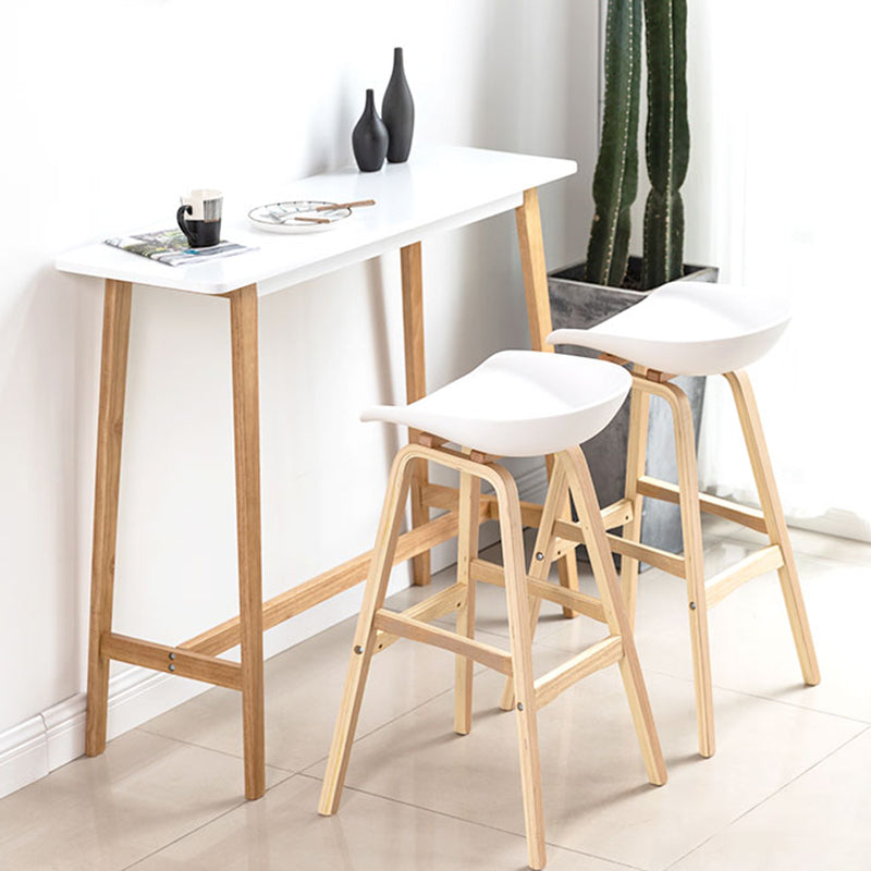 Modern Style Bistro Bar Table Solid Wood Rectangle Bar Table for Home