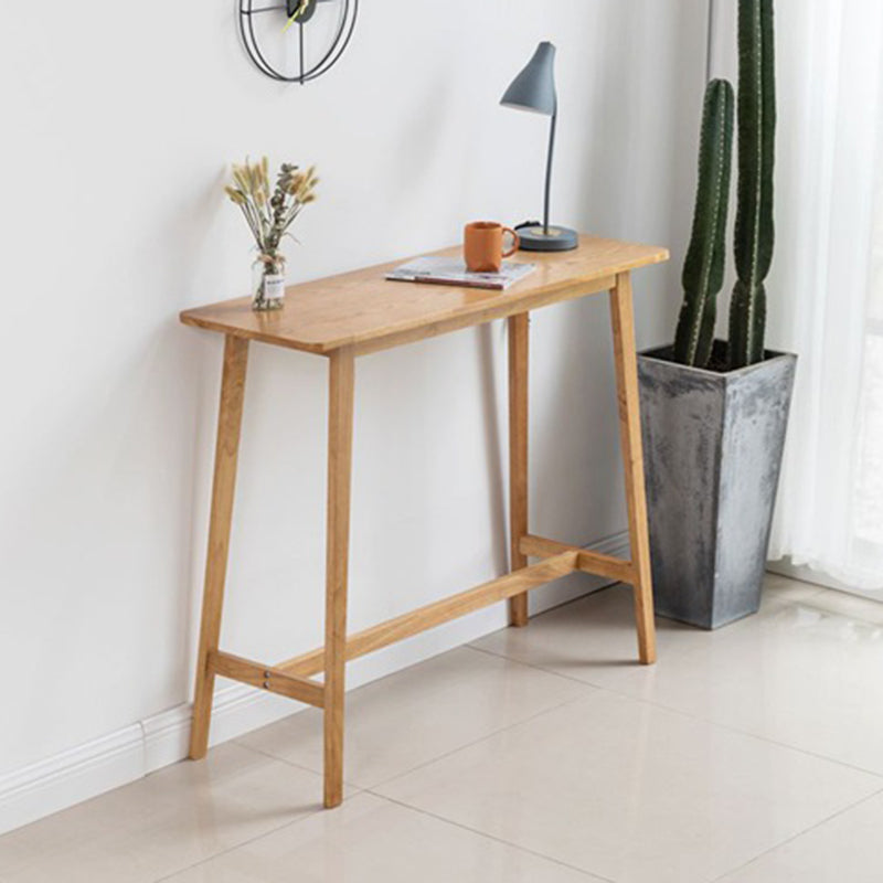 Modern Style Bistro Bar Table Solid Wood Rectangle Bar Table for Home