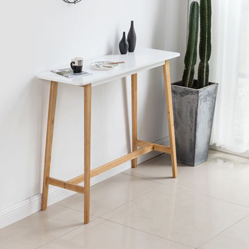 Modern Style Bistro Bar Table Solid Wood Rectangle Bar Table for Home
