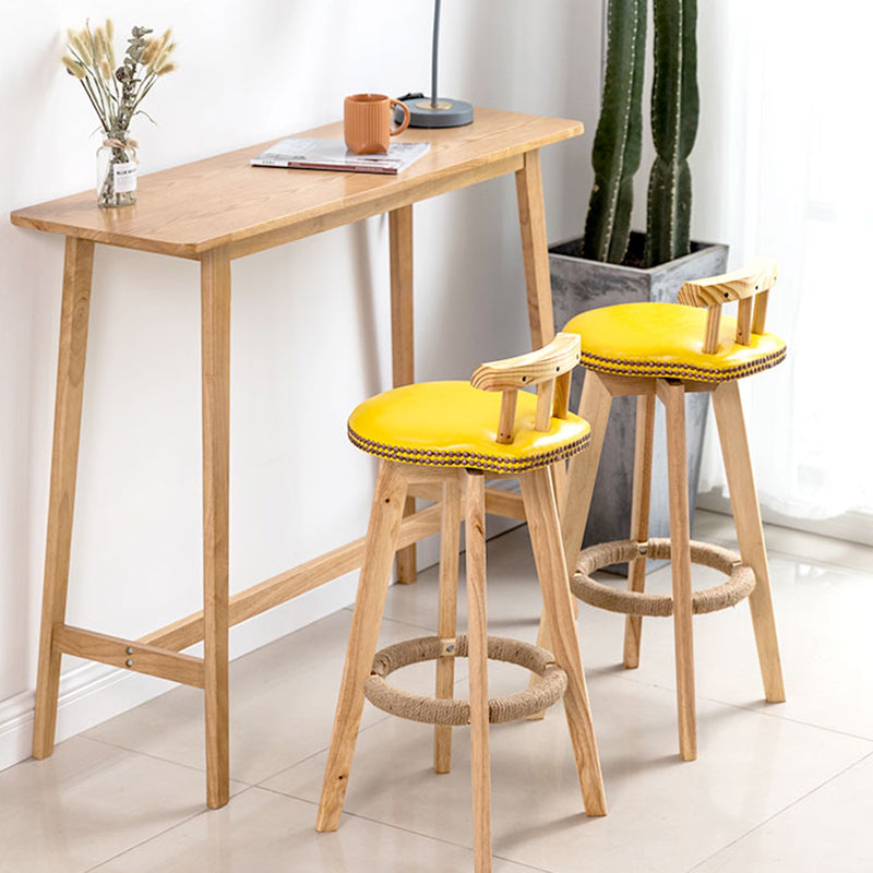 Modern Style Bistro Bar Table Solid Wood Rectangle Bar Table for Home