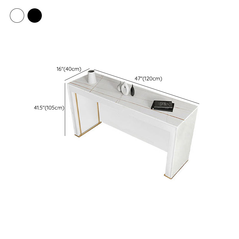 Modern Bistro Bar Table Rectangle Sintered Stone Bar Table for Living Room