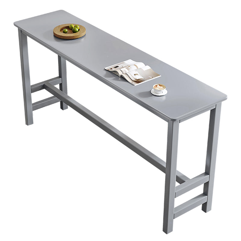 Modern Rectangle Bistro Bar Table Solid Wood Bar Table for Home
