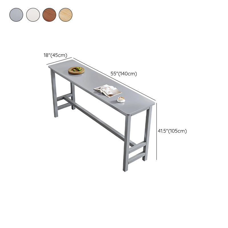 Modern Rectangle Bistro Bar Table Solid Wood Bar Table for Home