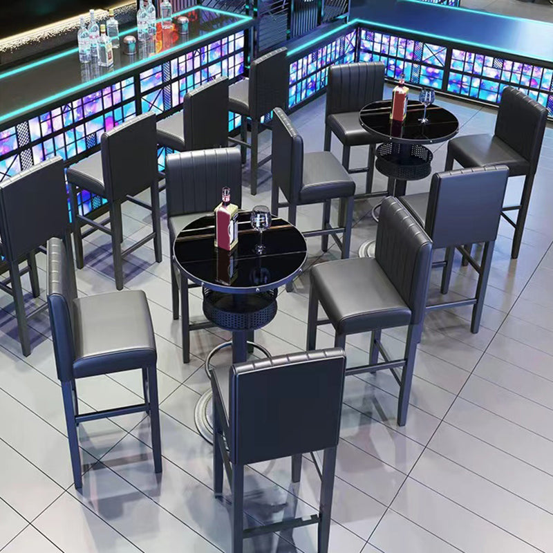 Industrial Style Bistro Bar Table Metal Base Bar Table for Bar