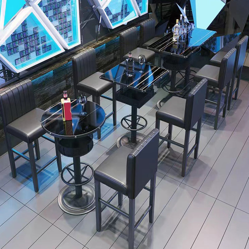 Industrial Style Bistro Bar Table Metal Base Bar Table for Bar