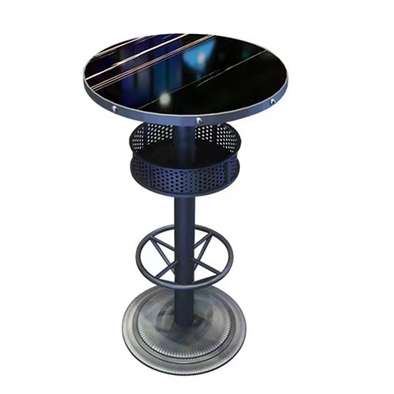Industrial Style Bistro Bar Table Metal Base Bar Table for Bar