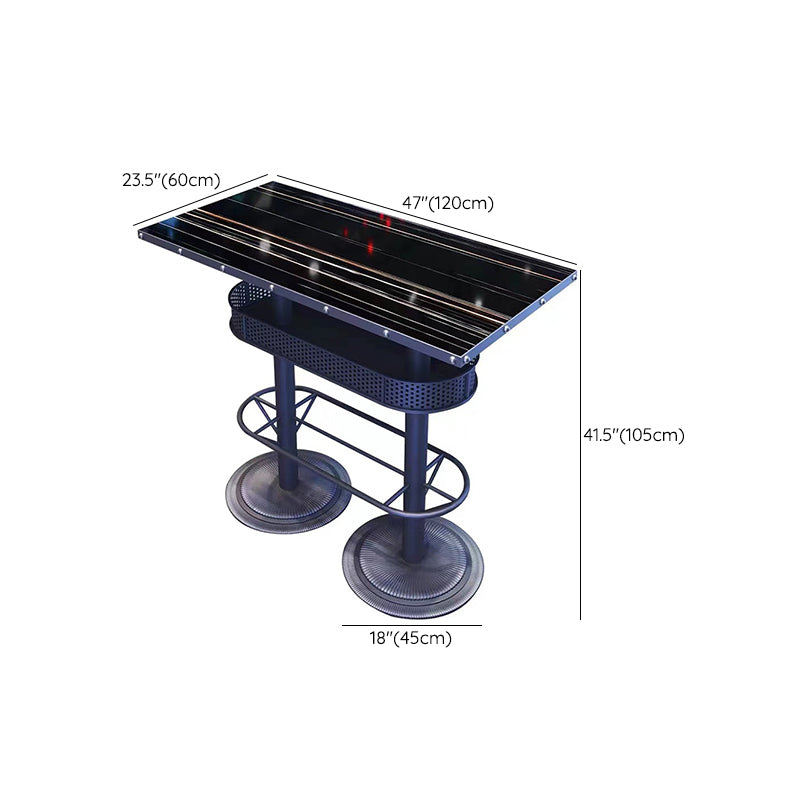 Industrial Style Bistro Bar Table Metal Base Bar Table for Bar