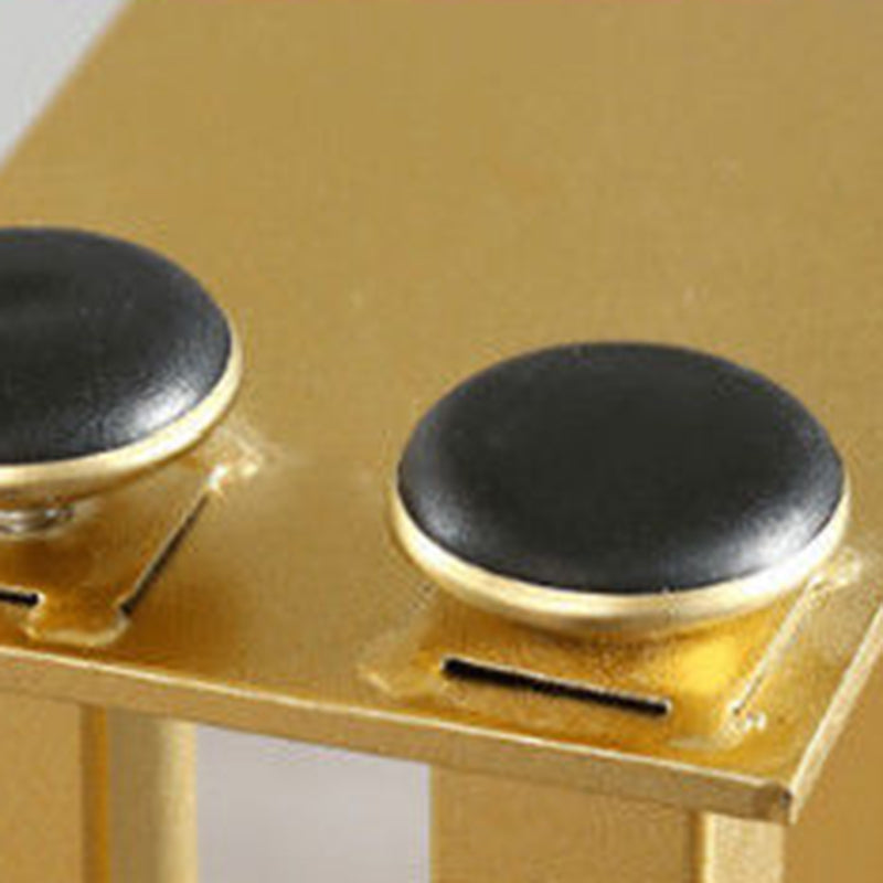 Glam Sintered Stone Bar Table Metal Base Bar Table for Kitchen Living Room