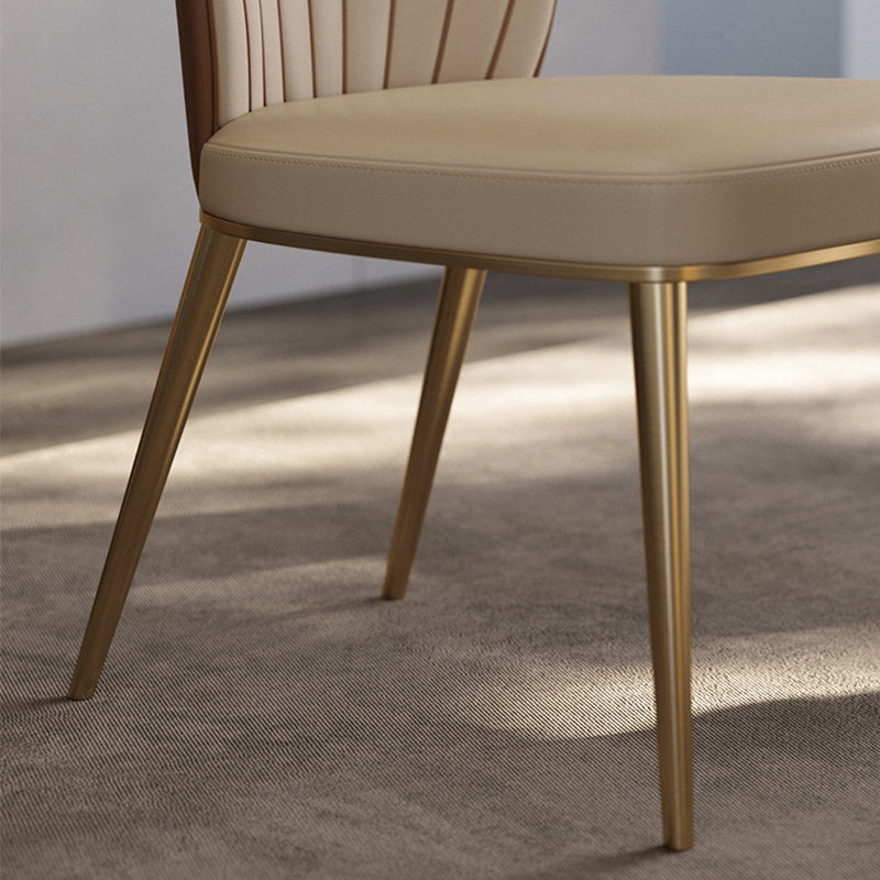 Glam Upholstered Armless Dining Chair Dining Room Side Chair