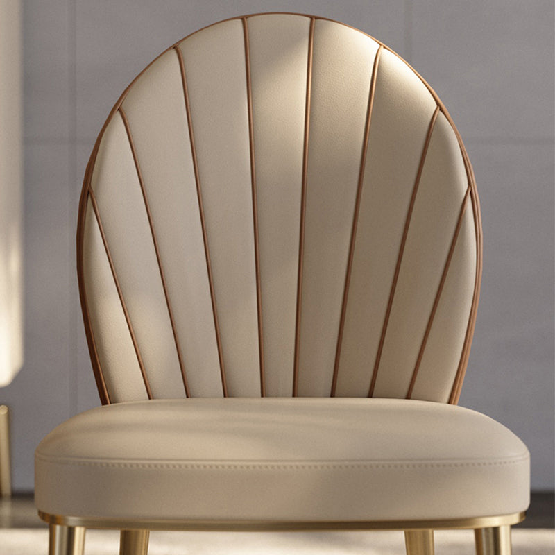 Glam Upholstered Armless Dining Chair Dining Room Side Chair