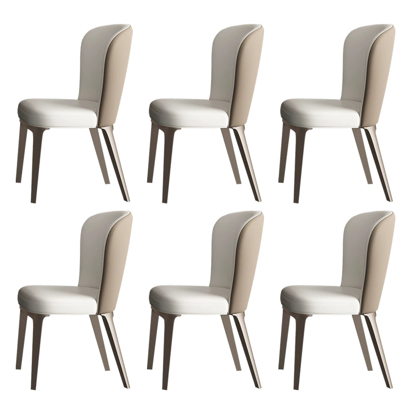 Glam Dining Chair Kitchen Armless Dining Side Chair in Chrome