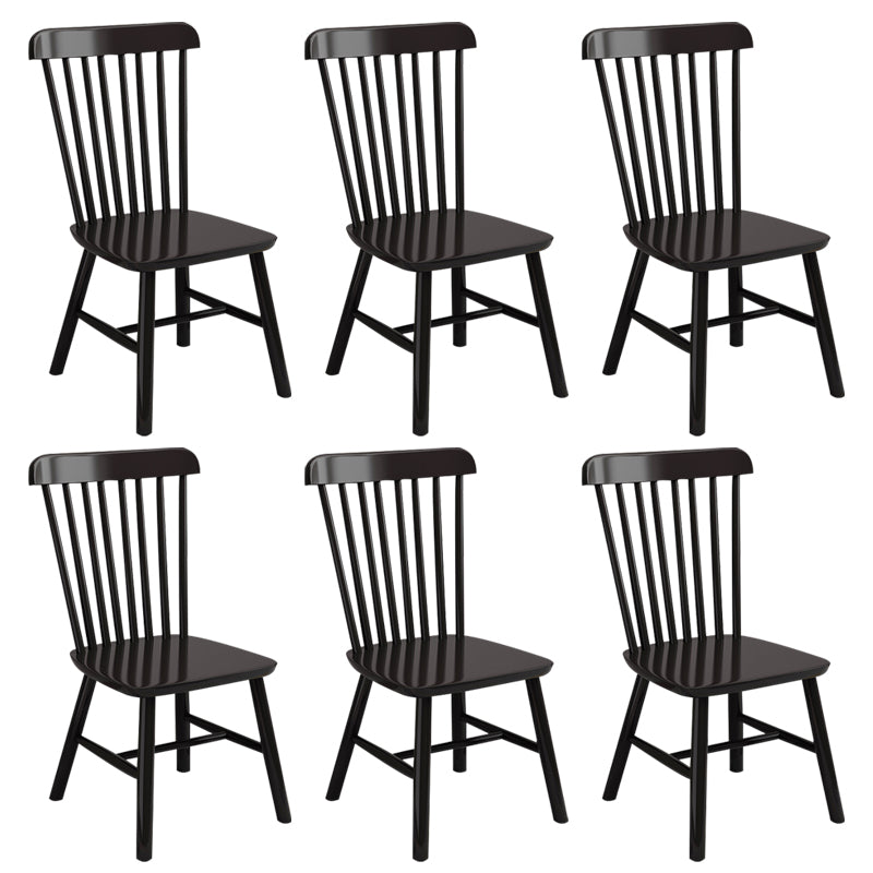 Wood Side Dining Chairs 18.5" Wide Wishbone Armless Chair Set