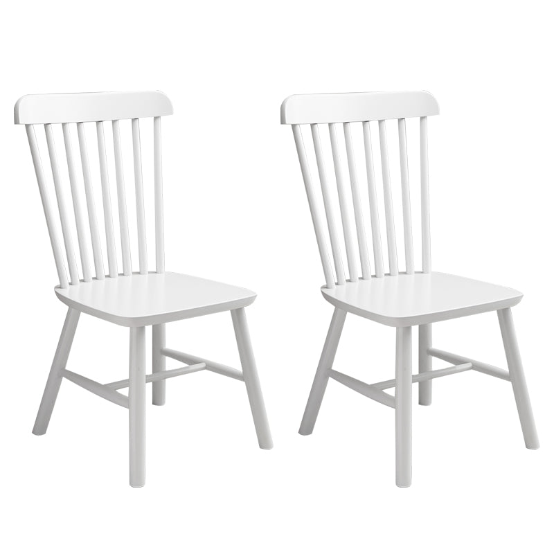 Wood Side Dining Chairs 18.5" Wide Wishbone Armless Chair Set