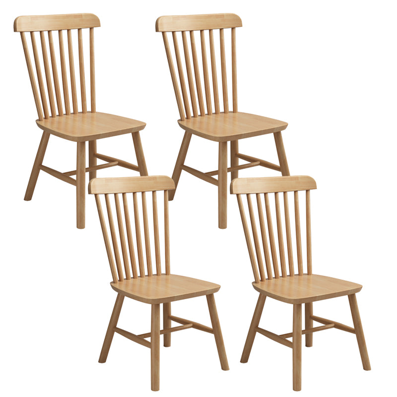 Wood Side Dining Chairs 18.5" Wide Wishbone Armless Chair Set
