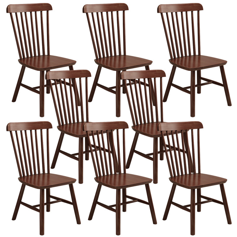 Wood Side Dining Chairs 18.5" Wide Wishbone Armless Chair Set