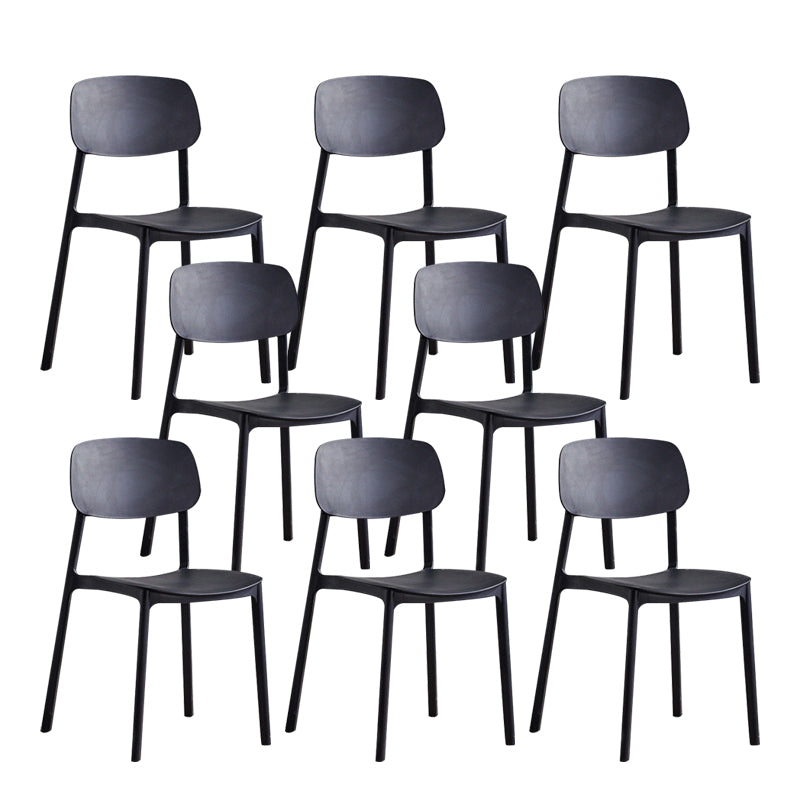 Plastic Indoor-Outdoor Side  Chair Armless Stackable Dining Chairs