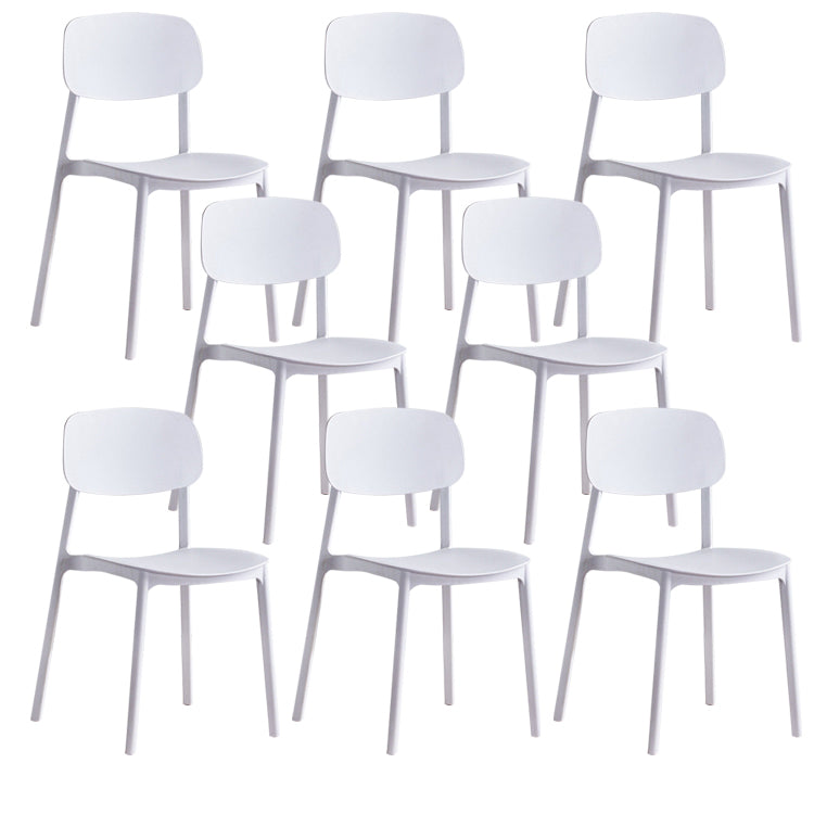 Plastic Indoor-Outdoor Side  Chair Armless Stackable Dining Chairs