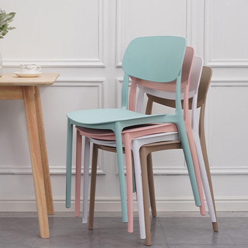 Plastic Indoor-Outdoor Side  Chair Armless Stackable Dining Chairs