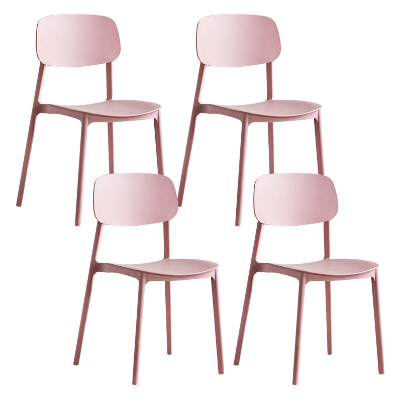 Plastic Indoor-Outdoor Side  Chair Armless Stackable Dining Chairs