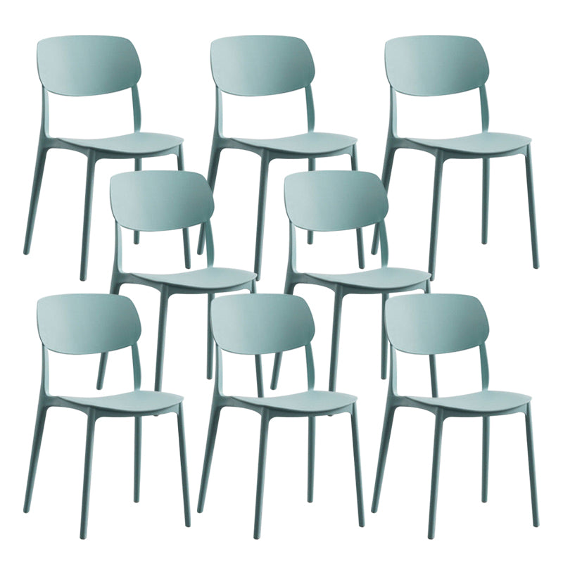 Plastic Indoor-Outdoor Side  Chair Armless Stackable Dining Chairs