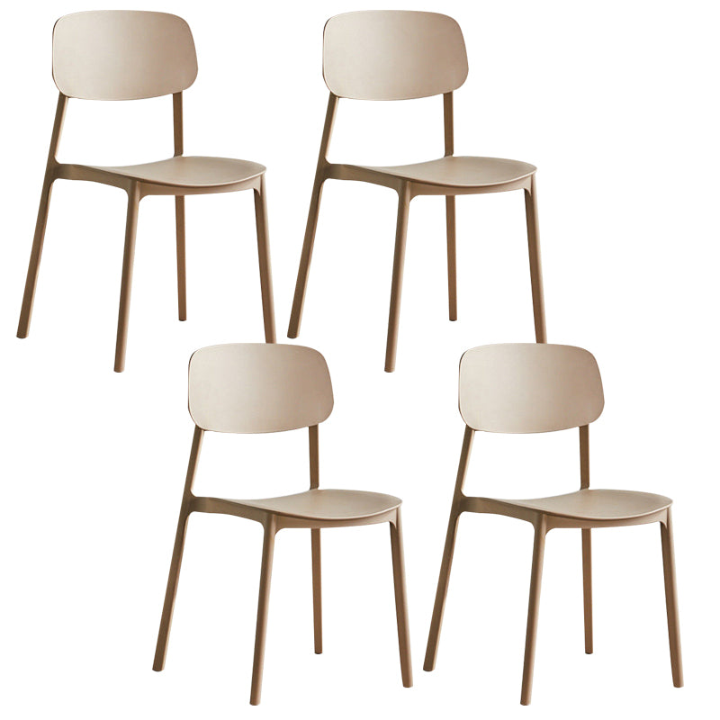 Plastic Indoor-Outdoor Side  Chair Armless Stackable Dining Chairs