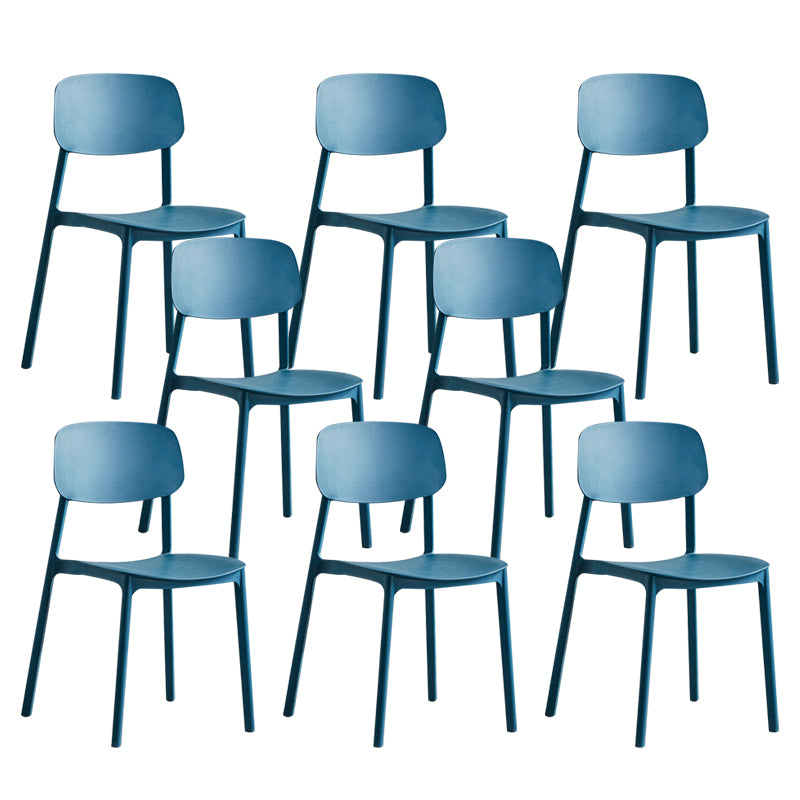 Plastic Indoor-Outdoor Side  Chair Armless Stackable Dining Chairs