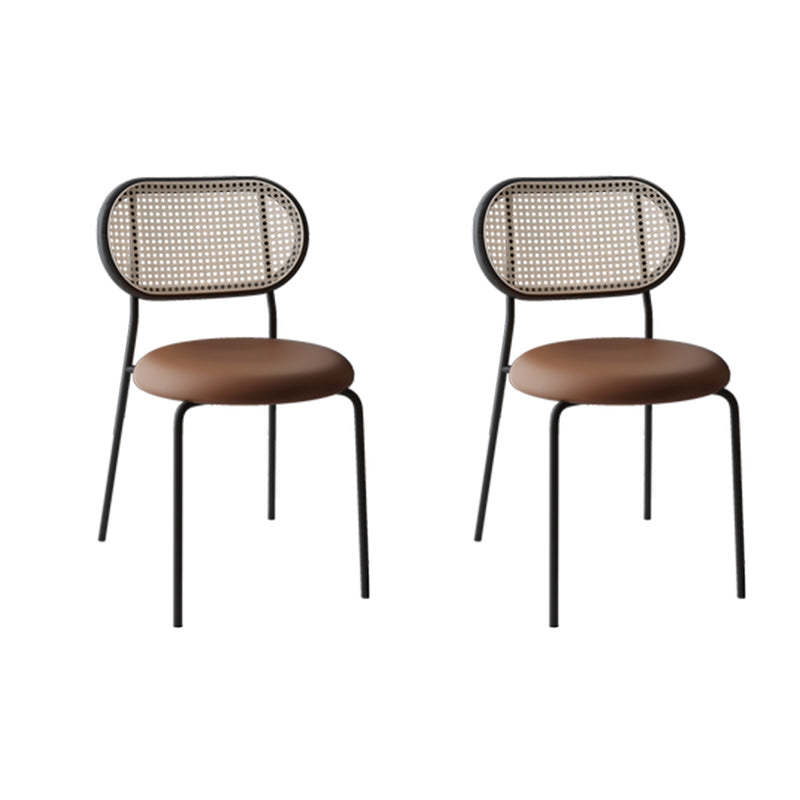 Contemporary Indoor-Outdoor Side Chair Upholstered Armless Dining Chairs