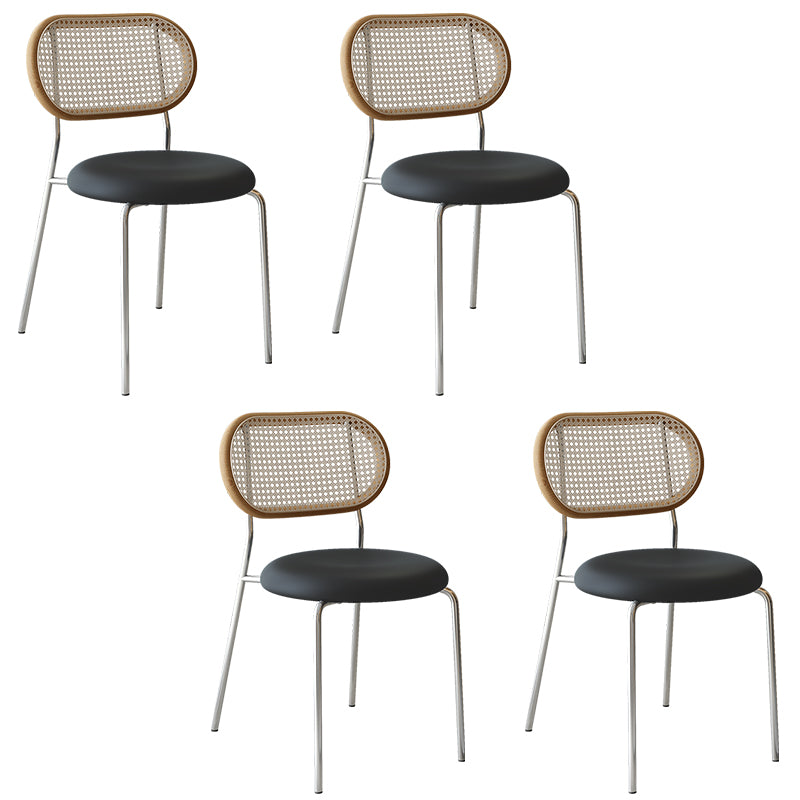 Contemporary Indoor-Outdoor Side Chair Upholstered Armless Dining Chairs