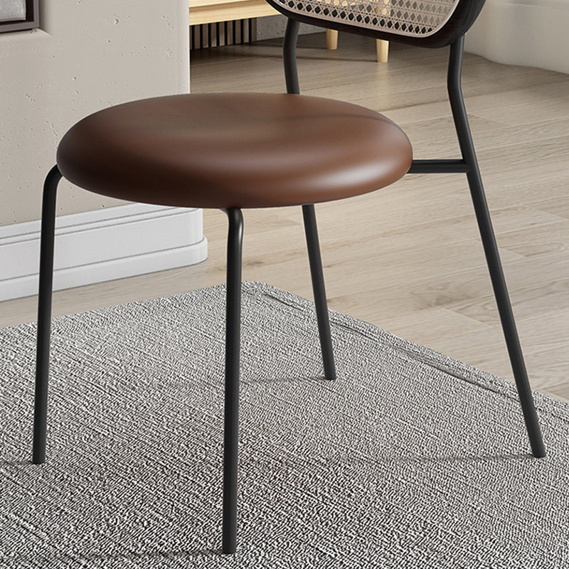 Contemporary Indoor-Outdoor Side Chair Upholstered Armless Dining Chairs