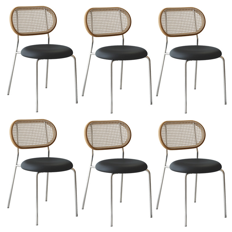 Contemporary Indoor-Outdoor Side Chair Upholstered Armless Dining Chairs