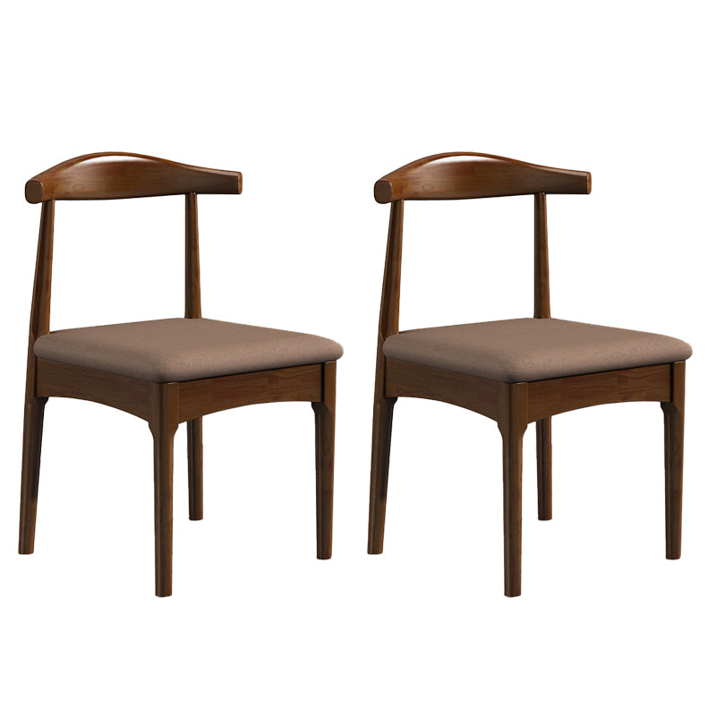 Wood Modern Style Side Chair Open Back Armless Chair for Home Use