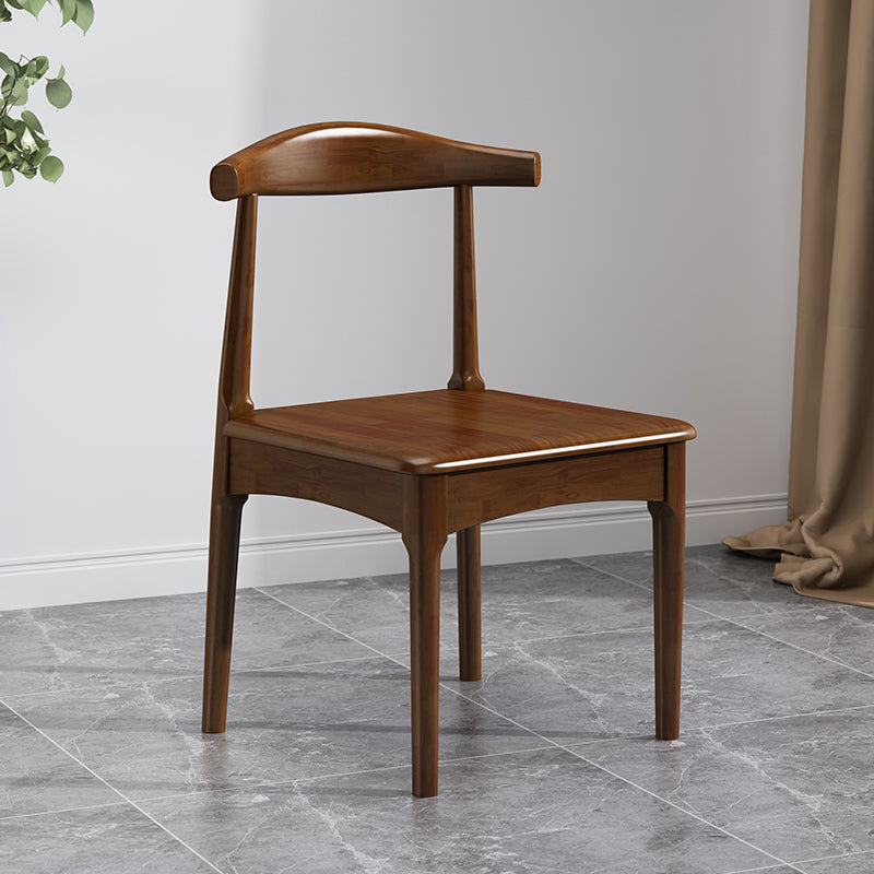 Wood Modern Style Side Chair Open Back Armless Chair for Home Use