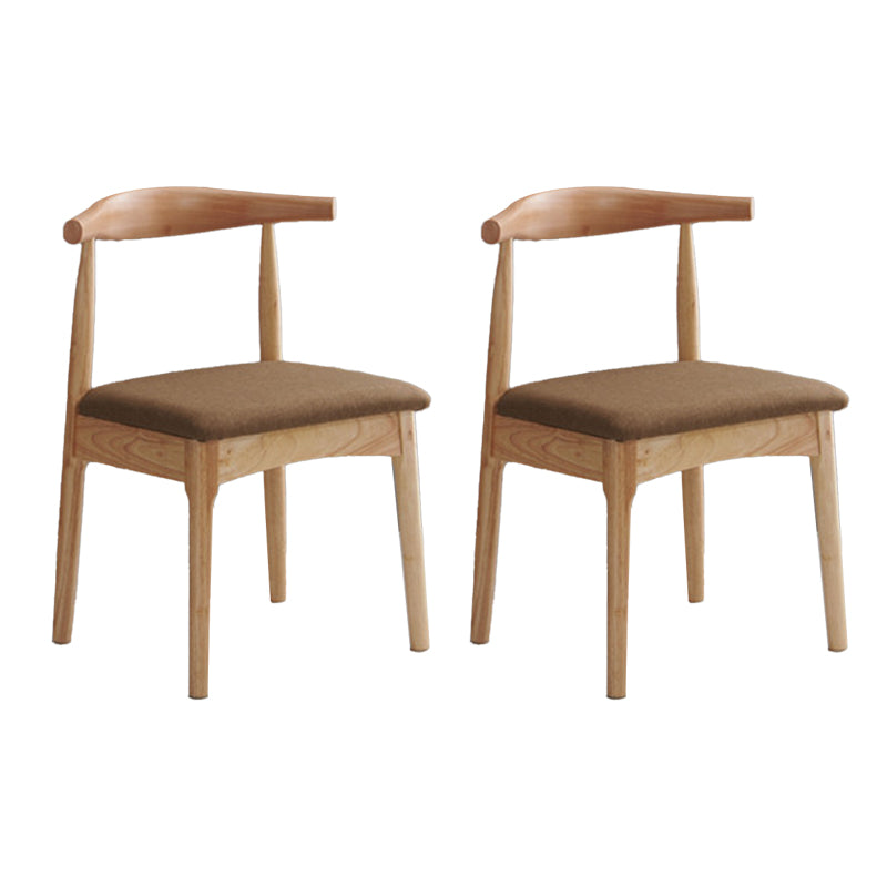 Wood Modern Style Side Chair Open Back Armless Chair for Home Use