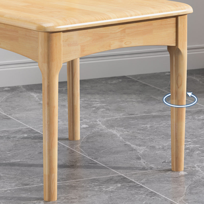 Wood Modern Style Side Chair Open Back Armless Chair for Home Use