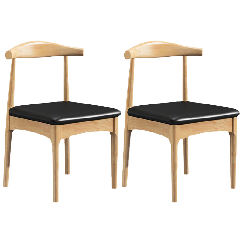 Wood Modern Style Side Chair Open Back Armless Chair for Home Use