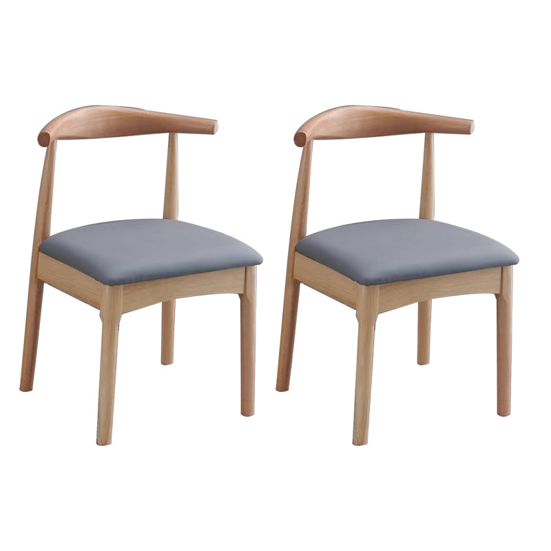 Wood Modern Style Side Chair Open Back Armless Chair for Home Use