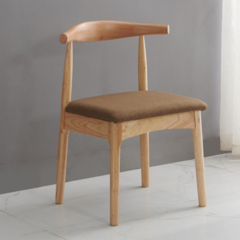Wood Modern Style Side Chair Open Back Armless Chair for Home Use