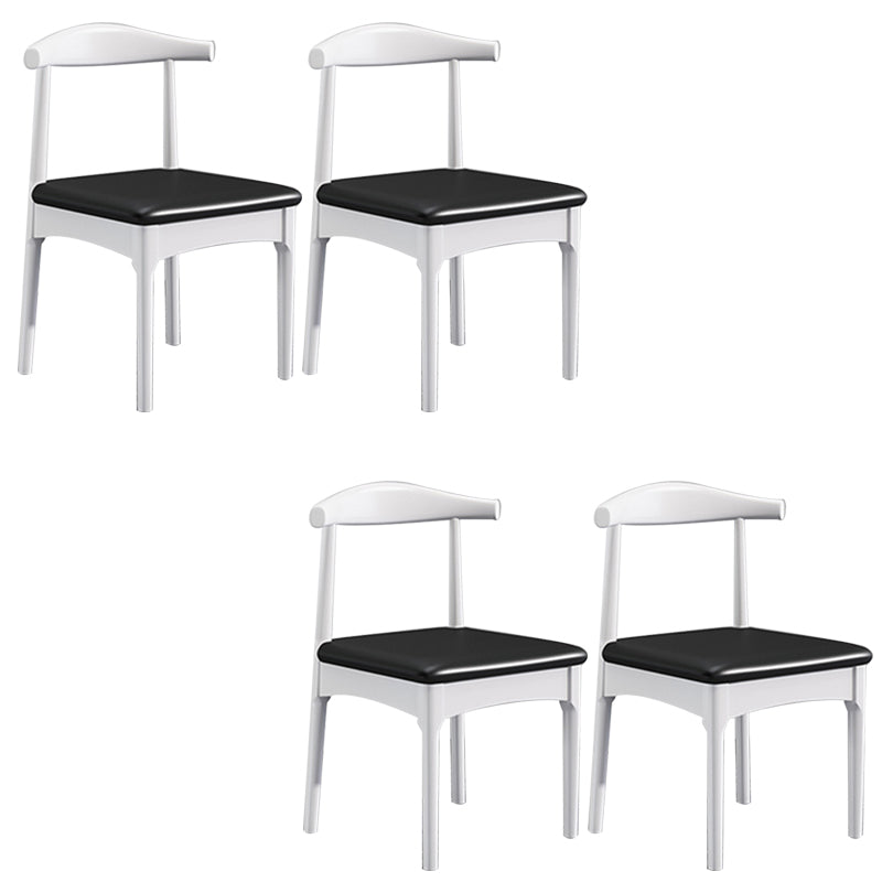 Wood Modern Style Side Chair Open Back Armless Chair for Home Use