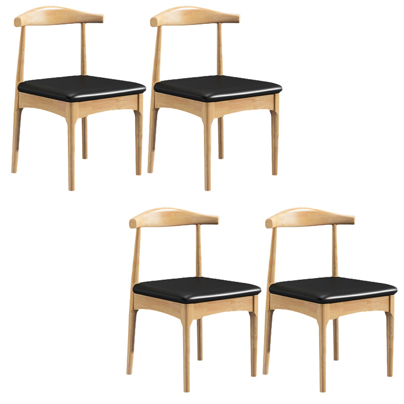 Wood Modern Style Side Chair Open Back Armless Chair for Home Use