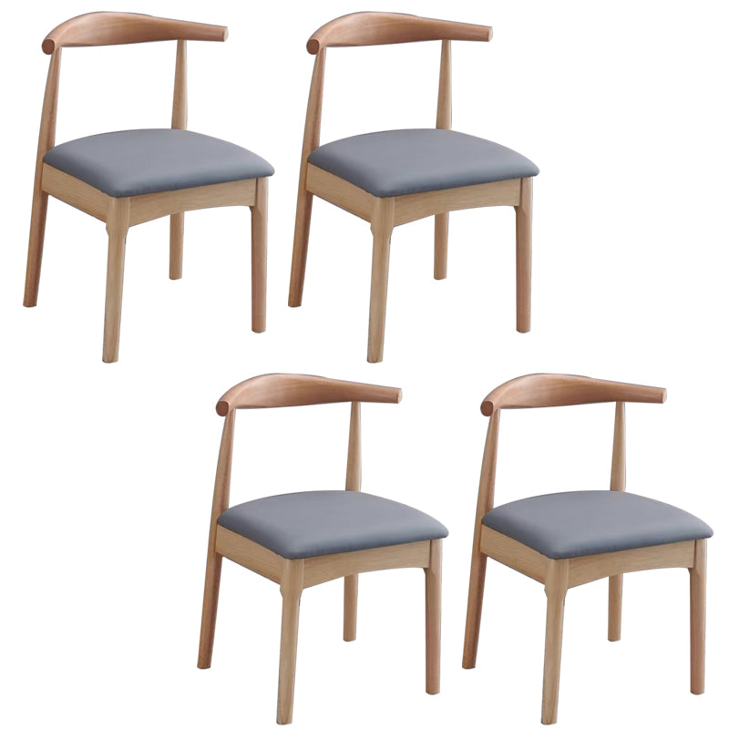 Wood Modern Style Side Chair Open Back Armless Chair for Home Use