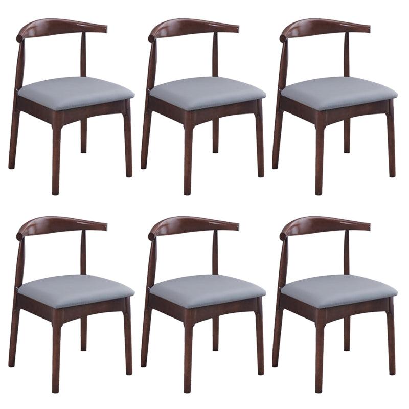 Wood Modern Style Side Chair Open Back Armless Chair for Home Use