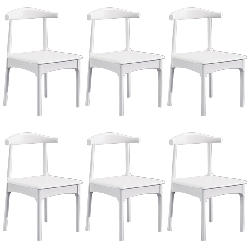 Wood Modern Style Side Chair Open Back Armless Chair for Home Use