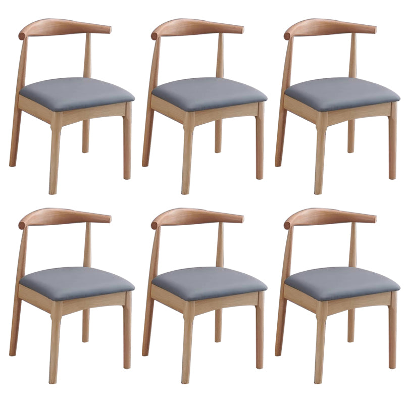 Wood Modern Style Side Chair Open Back Armless Chair for Home Use