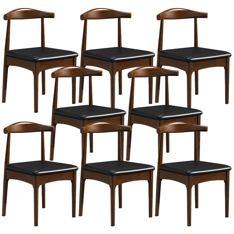 Wood Modern Style Side Chair Open Back Armless Chair for Home Use
