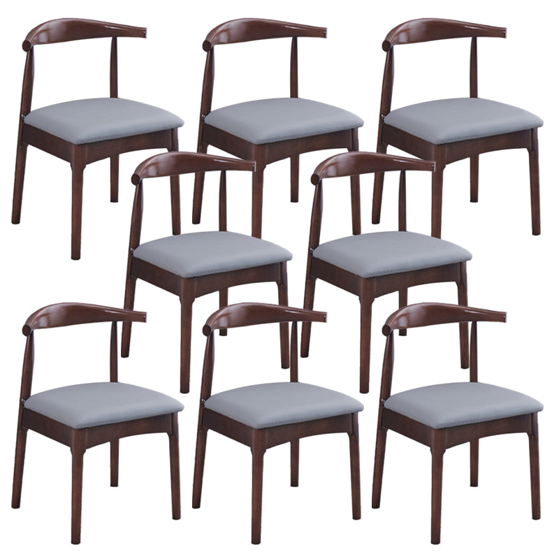 Wood Modern Style Side Chair Open Back Armless Chair for Home Use