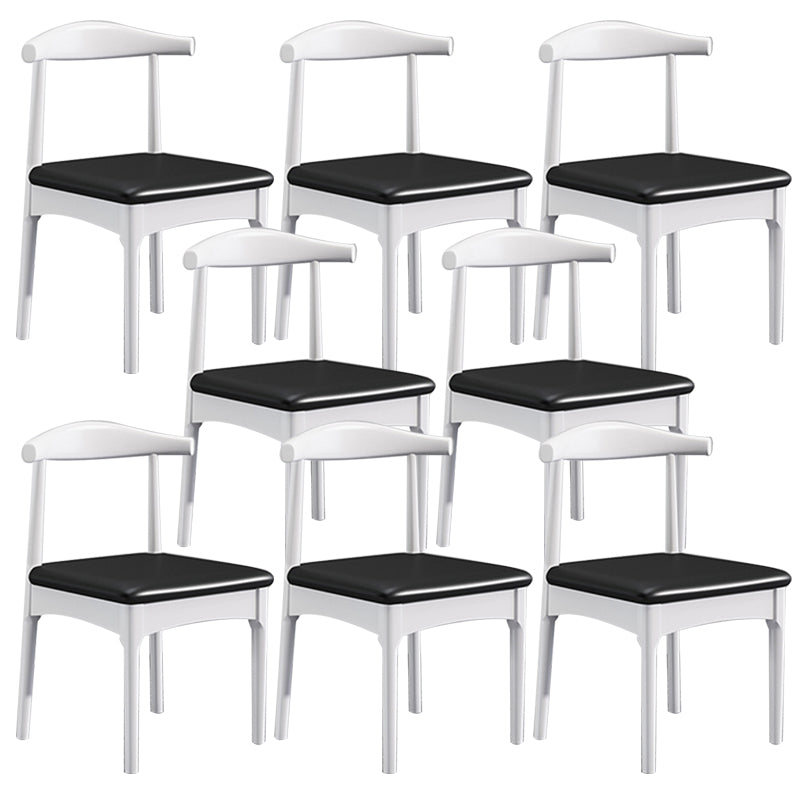 Wood Modern Style Side Chair Open Back Armless Chair for Home Use