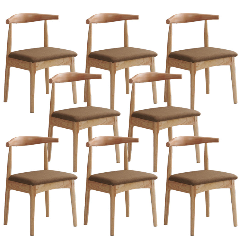 Wood Modern Style Side Chair Open Back Armless Chair for Home Use