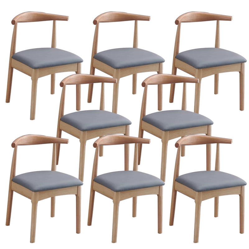 Wood Modern Style Side Chair Open Back Armless Chair for Home Use