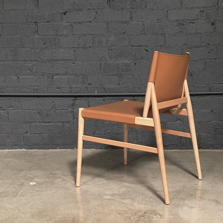 Contemporary Side Chair Wood Solid Back Dining Room Chair for Indoor