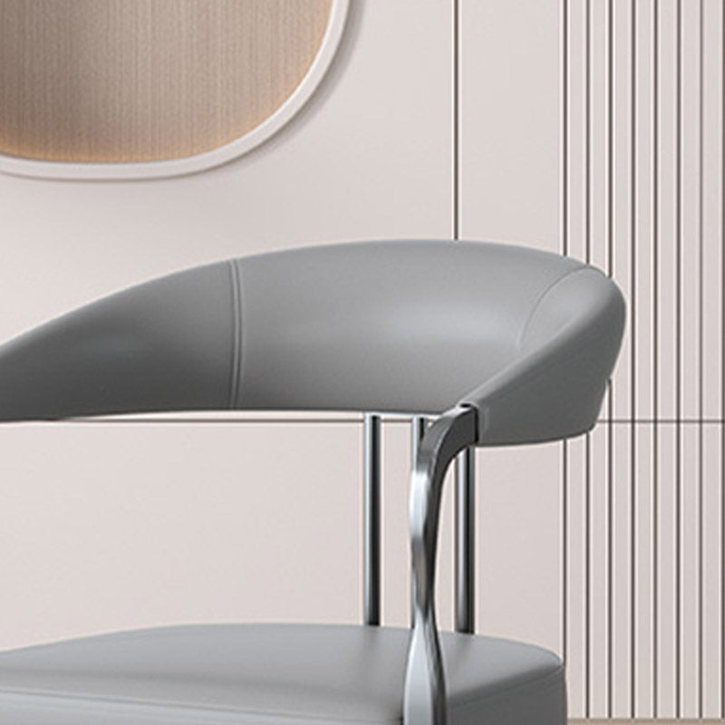 Glam Style Side Chair Metal Slat Back Dining Room Chair for Indoor